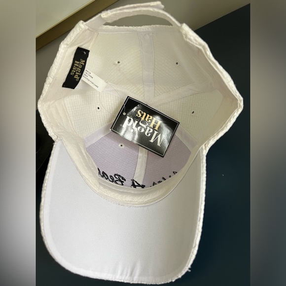 Set 3 Hat ‘Lifes A Beach’ Roxy Sonoma Black White Adjustable Woven Straw Summer - Picture 9 of 17